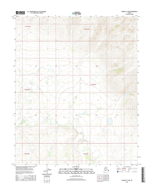 Tanana C-5 NW Alaska US Topo Map Image