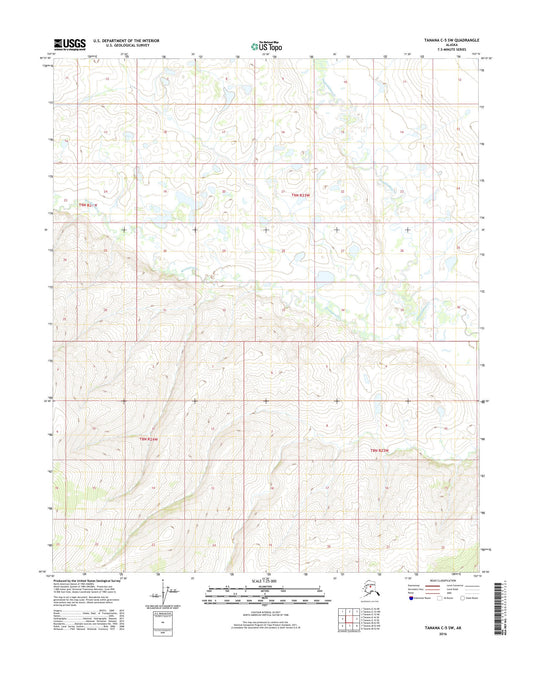 Tanana C-5 SW Alaska US Topo Map Image