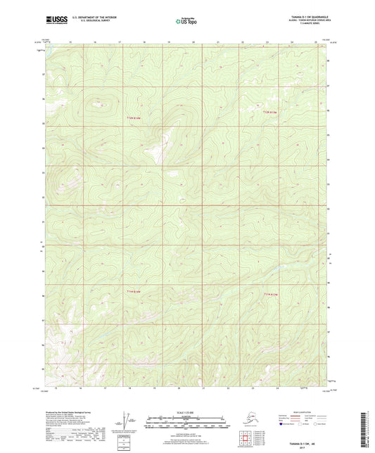 Tanana D-1 SW Alaska US Topo Map Image