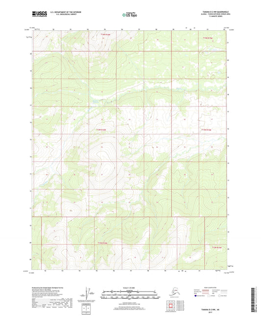 Tanana D-2 NW Alaska US Topo Map Image