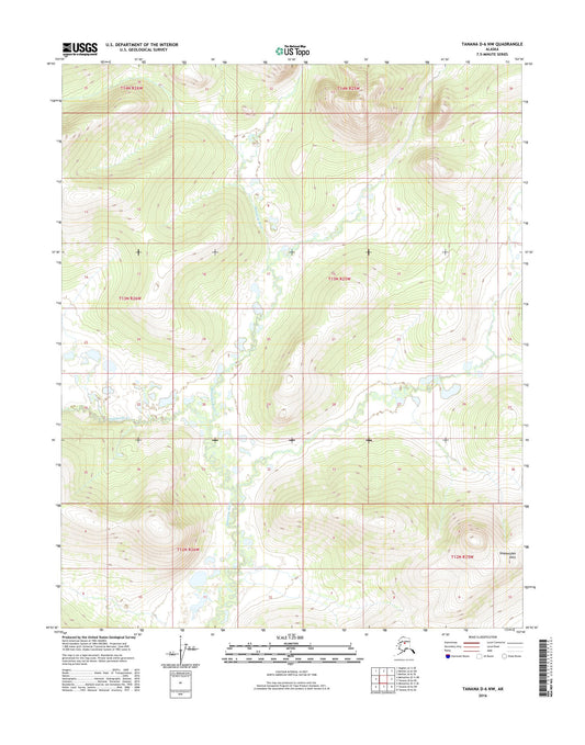 Tanana D-6 NW Alaska US Topo Map Image