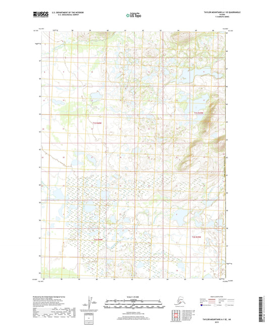 Taylor Mountains A-1 SE Alaska US Topo Map Image