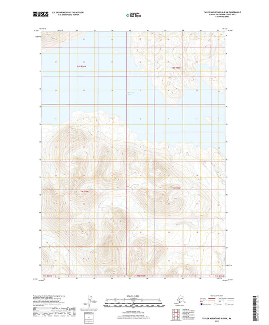 Taylor Mountains A-8 NW Alaska US Topo Map Image