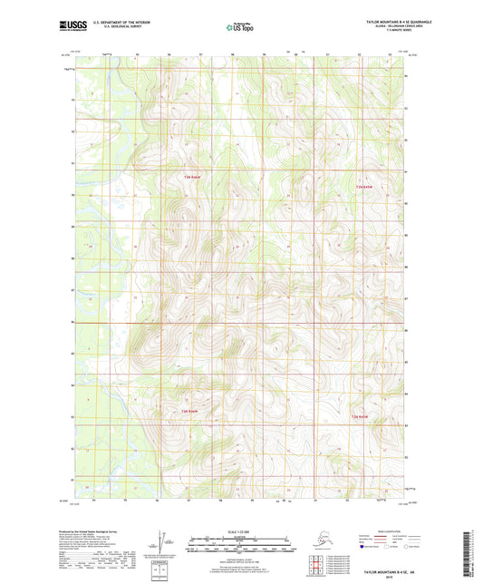 Taylor Mountains B-4 SE Alaska US Topo Map Image