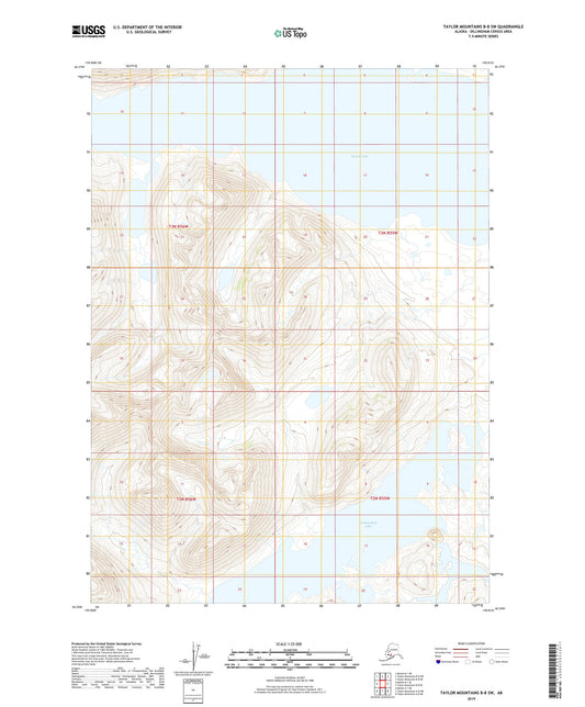 Taylor Mountains B-8 SW Alaska US Topo Map Image