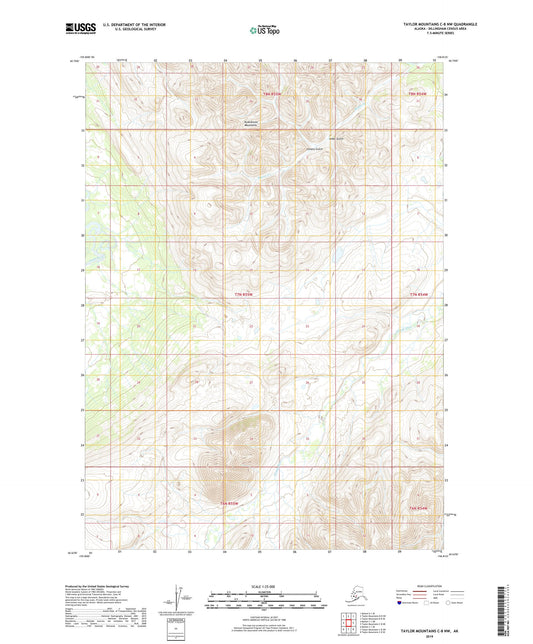 Taylor Mountains C-8 NW Alaska US Topo Map Image