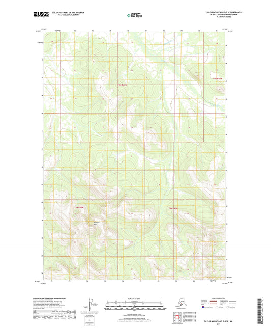 Taylor Mountains D-5 SE Alaska US Topo Map Image