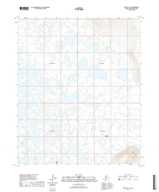 Teller A-1 NE Alaska US Topo Map Image