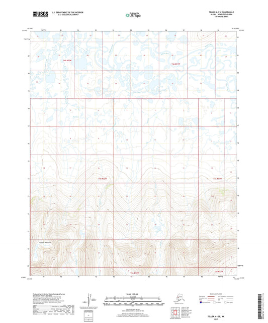 Teller A-1 SE Alaska US Topo Map Image