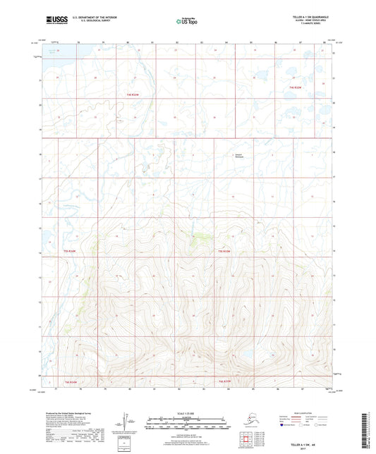 Teller A-1 SW Alaska US Topo Map Image