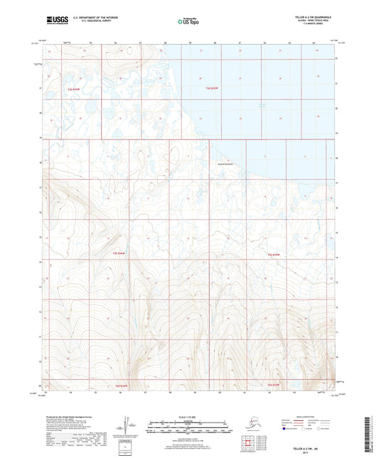 Teller A-2 SW Alaska US Topo Map Image