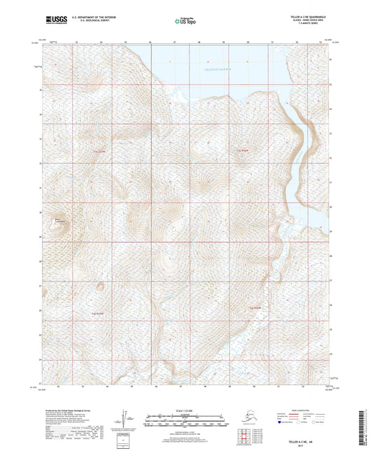 Teller A-3 NE Alaska US Topo Map Image