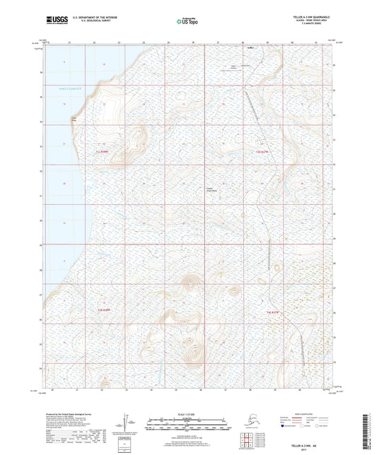 Teller A-3 NW Alaska US Topo Map Image