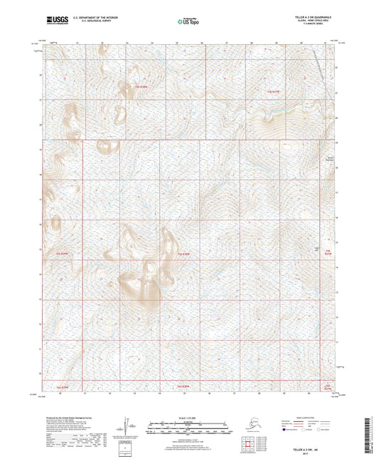 Teller A-3 SW Alaska US Topo Map Image