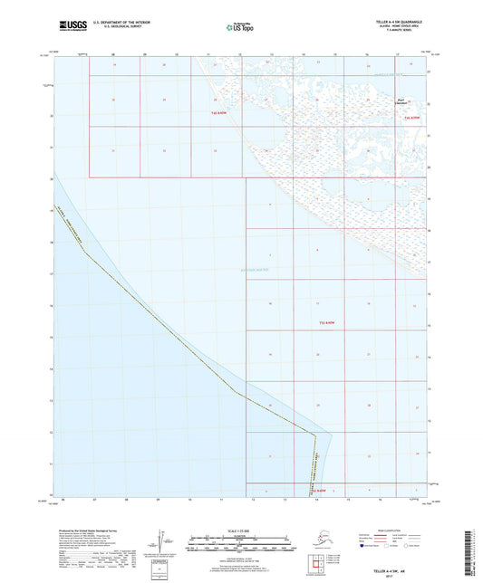 Teller A-4 SW Alaska US Topo Map Image