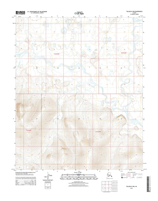 Teller B-2 NW Alaska US Topo Map Image