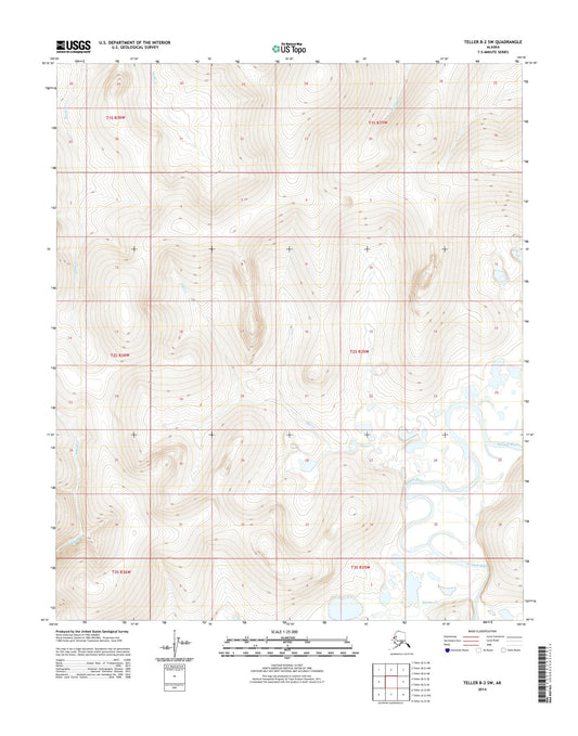 Teller B-2 SW Alaska US Topo Map Image