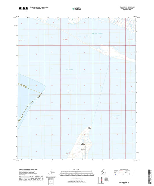 Teller B-4 SW Alaska US Topo Map Image