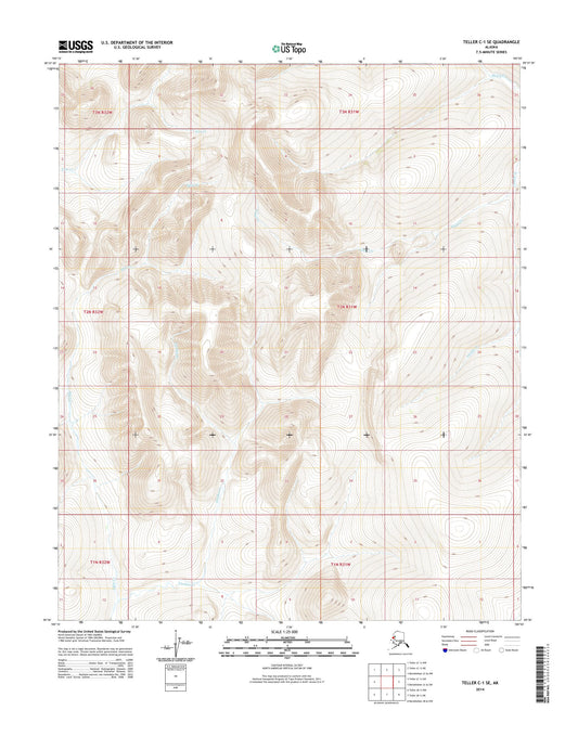 Teller C-1 SE Alaska US Topo Map Image
