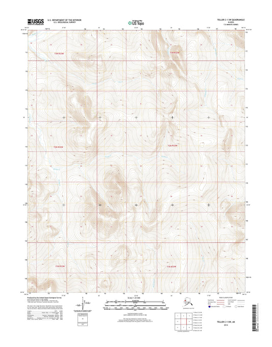 Teller C-1 SW Alaska US Topo Map Image