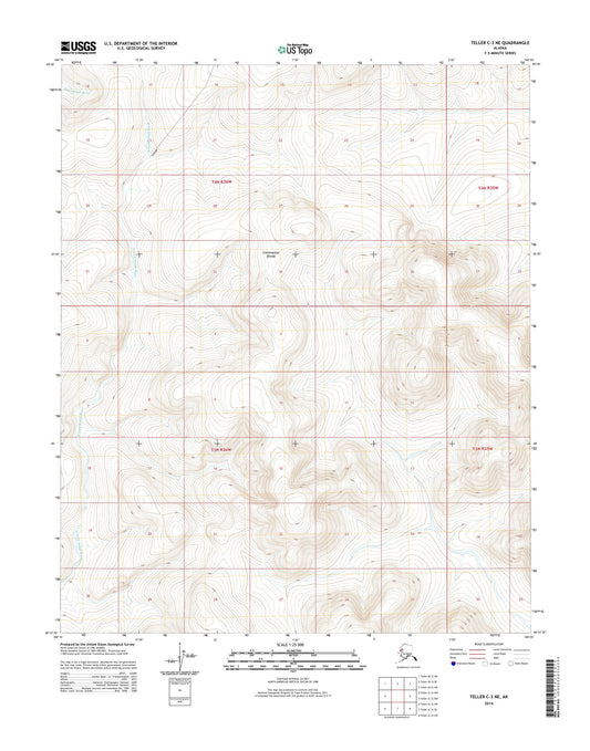 Teller C-3 NE Alaska US Topo Map Image