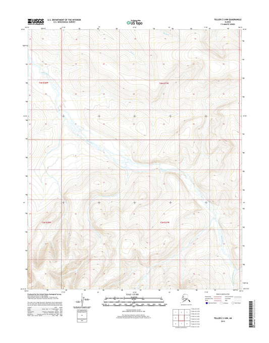 Teller C-3 NW Alaska US Topo Map Image