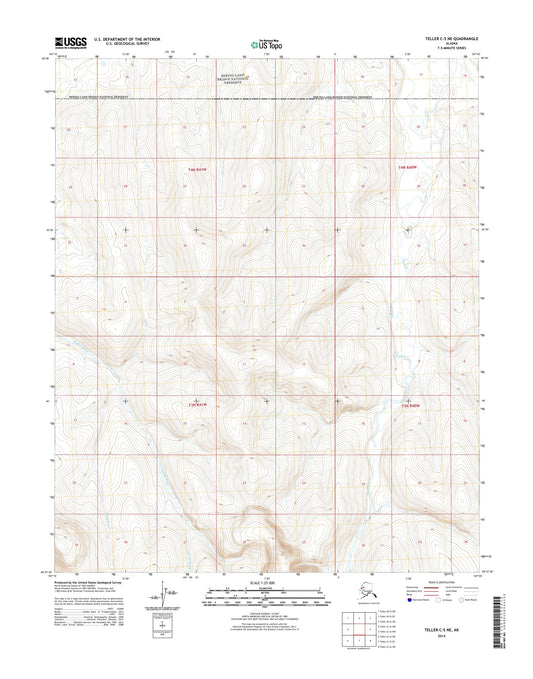 Teller C-5 NE Alaska US Topo Map Image