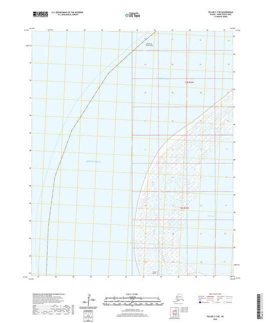 Teller C-7 NE Alaska US Topo Map Image