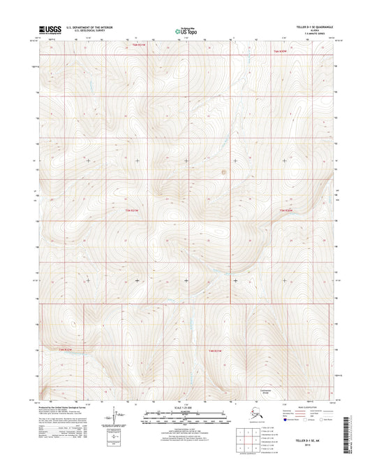 Teller D-1 SE Alaska US Topo Map Image