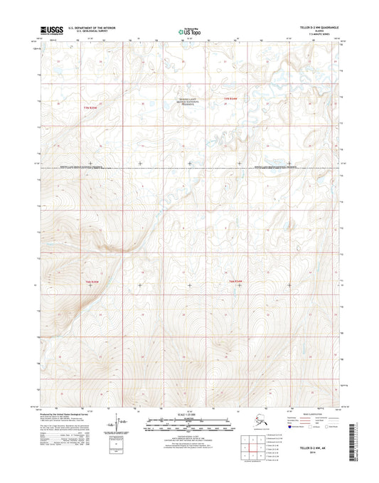 Teller D-2 NW Alaska US Topo Map Image