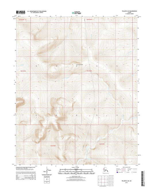 Teller D-2 SE Alaska US Topo Map Image