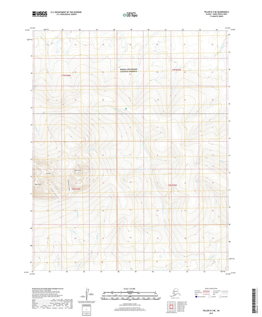 Teller D-3 NE Alaska US Topo Map Image