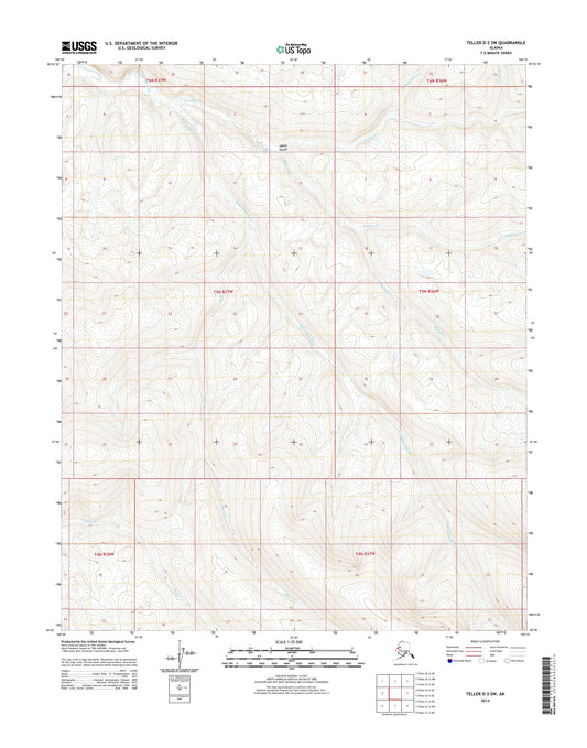 Teller D-3 SW Alaska US Topo Map Image