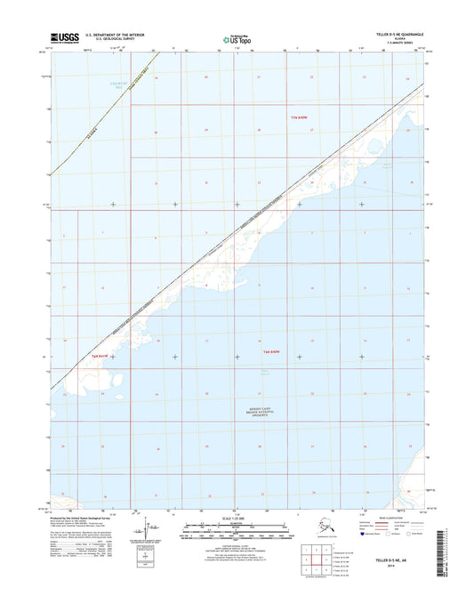 Teller D-5 NE Alaska US Topo Map Image