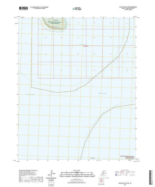 Teller D-8 OE S NW Alaska US Topo Map Image