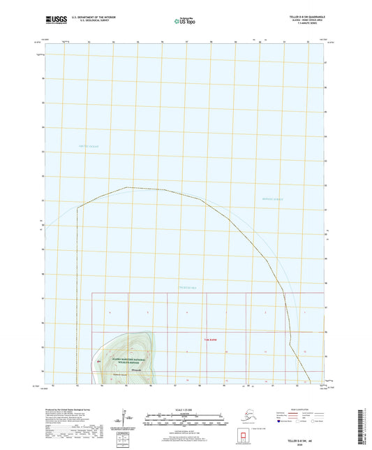 Teller D-8 SW Alaska US Topo Map Image