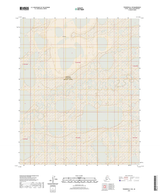 Teshekpuk A-1 NE Alaska US Topo Map Image
