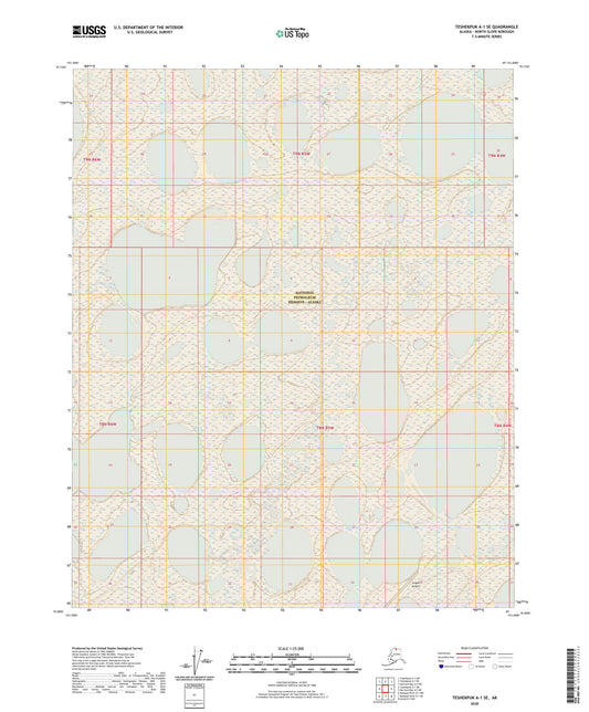 Teshekpuk A-1 SE Alaska US Topo Map Image