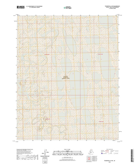 Teshekpuk A-5 NW Alaska US Topo Map Image
