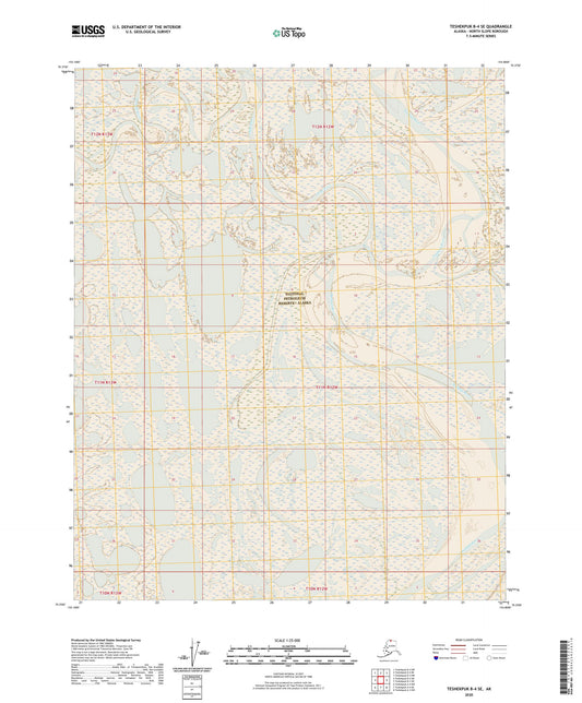 Teshekpuk B-4 SE Alaska US Topo Map Image