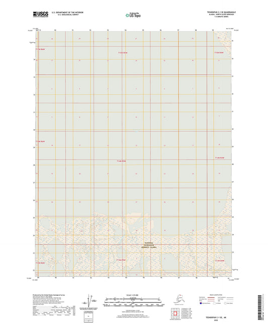 Teshekpuk C-1 SE Alaska US Topo Map Image