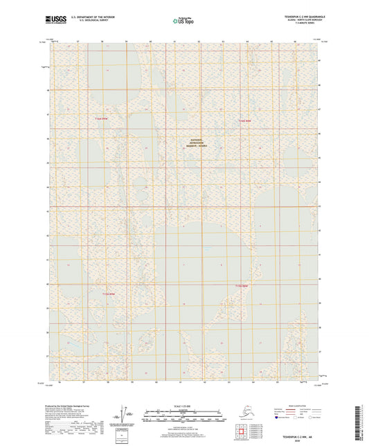 Teshekpuk C-2 NW Alaska US Topo Map Image