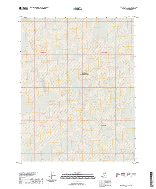 Teshekpuk C-5 NW Alaska US Topo Map Image
