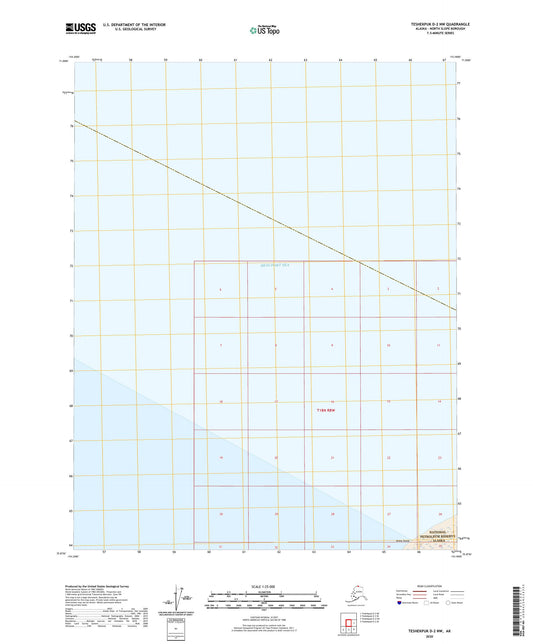 Teshekpuk D-2 NW Alaska US Topo Map Image