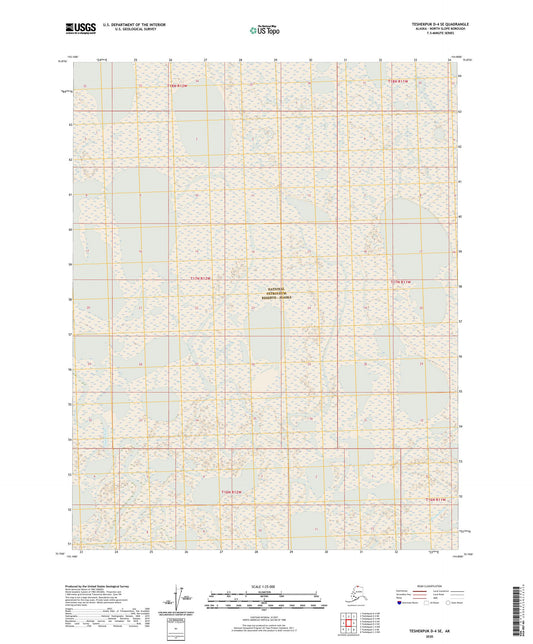 Teshekpuk D-4 SE Alaska US Topo Map Image