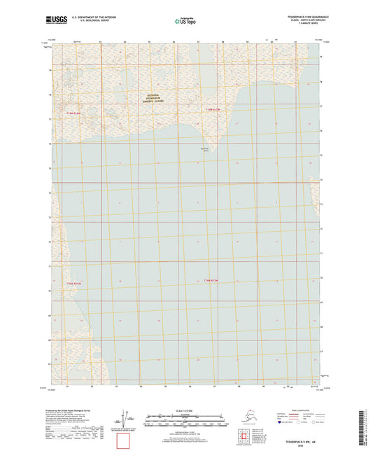 Teshekpuk D-5 NW Alaska US Topo Map Image