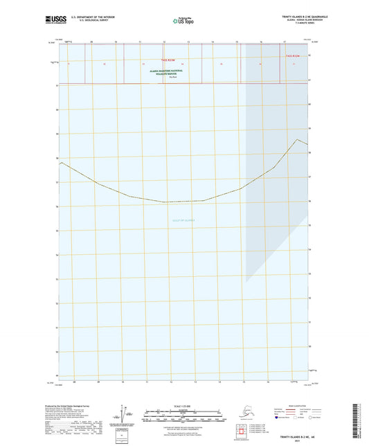 Trinity Islands B-2 NE Alaska US Topo Map Image