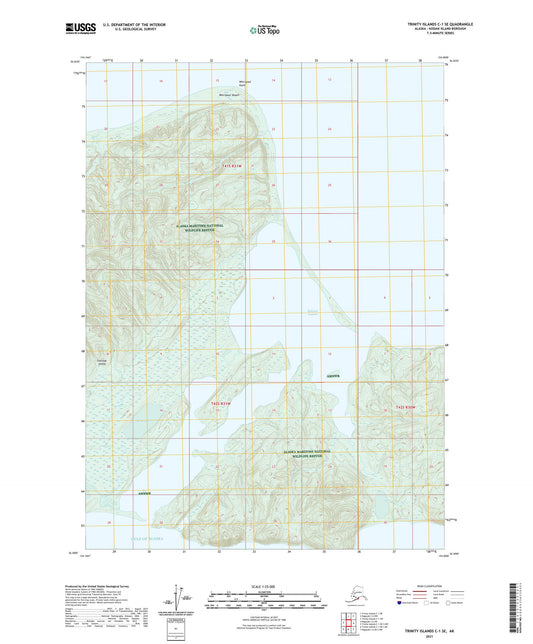 Trinity Islands C-1 SE Alaska US Topo Map Image