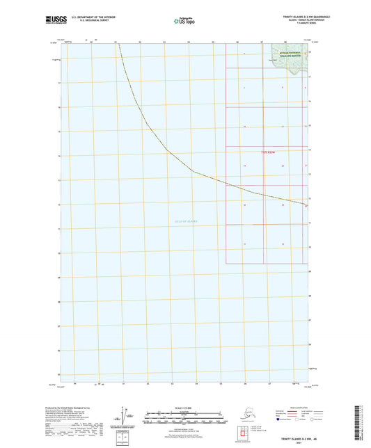 Trinity Islands D-2 NW Alaska US Topo Map Image