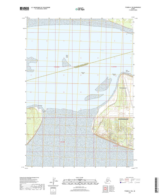Tyonek A-1 NE Alaska US Topo Map Image